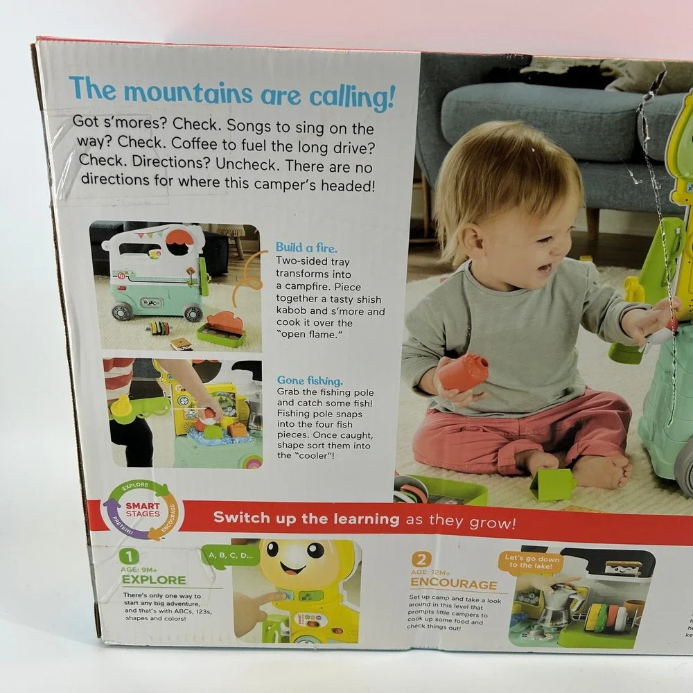 Fisher-Price Laugh Learn 3in1 On the Go Camper Activity Walker 9-36M NEW IN BOX